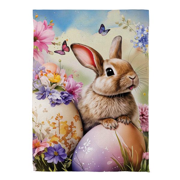 Plow & Hearth Bunny & Easter Egg Suede House Flag