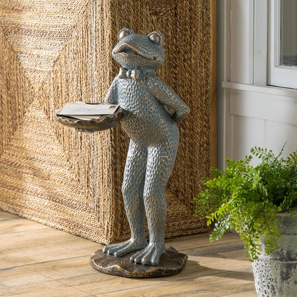 Plow & Hearth BUTLER FROG STATUE
