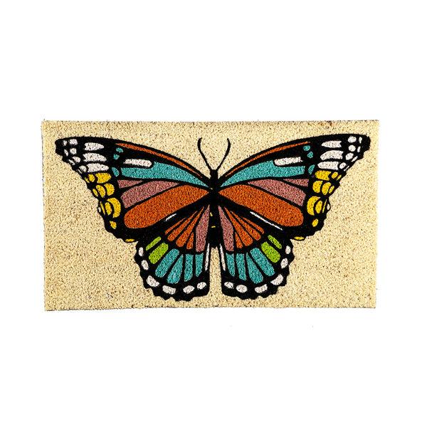 Plow & Hearth Butterfly Fields Coir Mat
