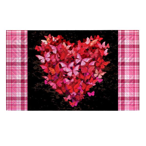 Plow & Hearth Butterfly Heart Embossed Mat