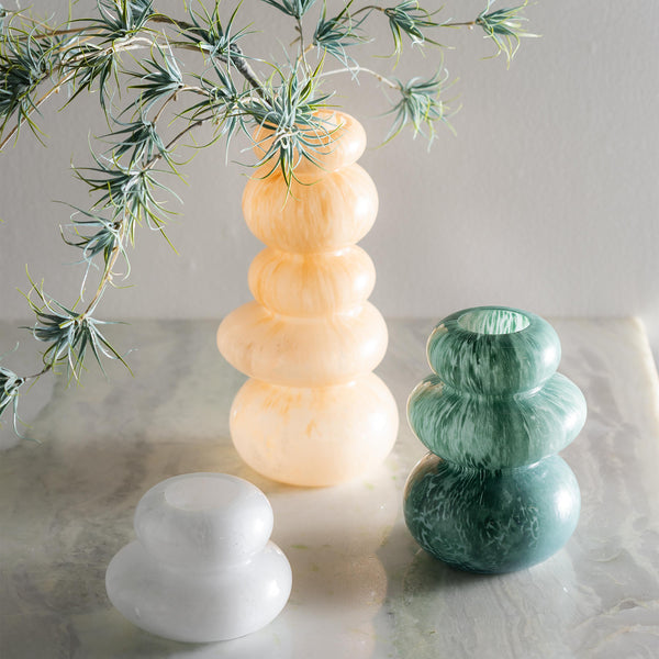 plow & hearth Cairn Glass Vases Set of 3