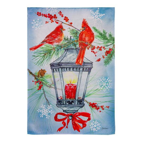 plow & hearth Cardinal Lantern Suede House Flag