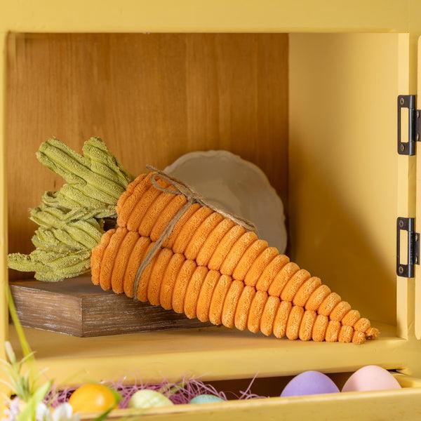 plow & hearth Carrot Bundle Fabric Table Decor 13"H