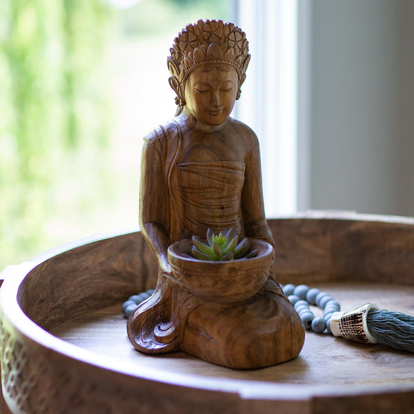 Plow & Hearth Carved Wood Lakshmi