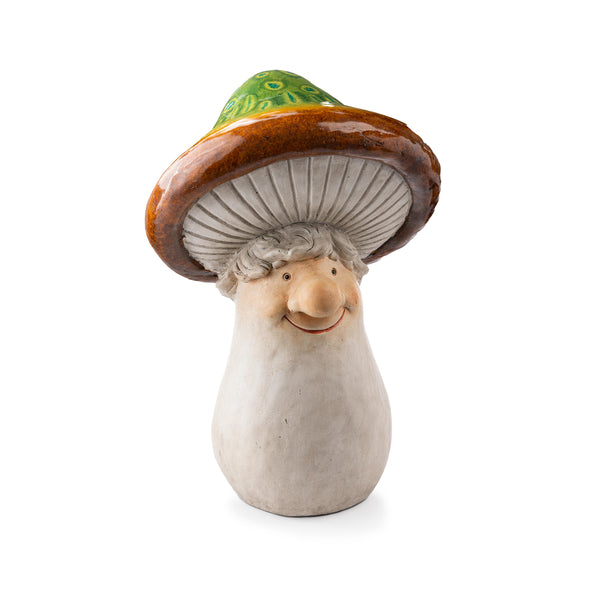 Plow & Hearth Ceramic Mushroom Man Statue