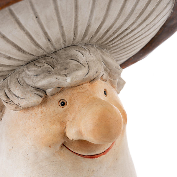 Plow & Hearth Ceramic Mushroom Man Statue