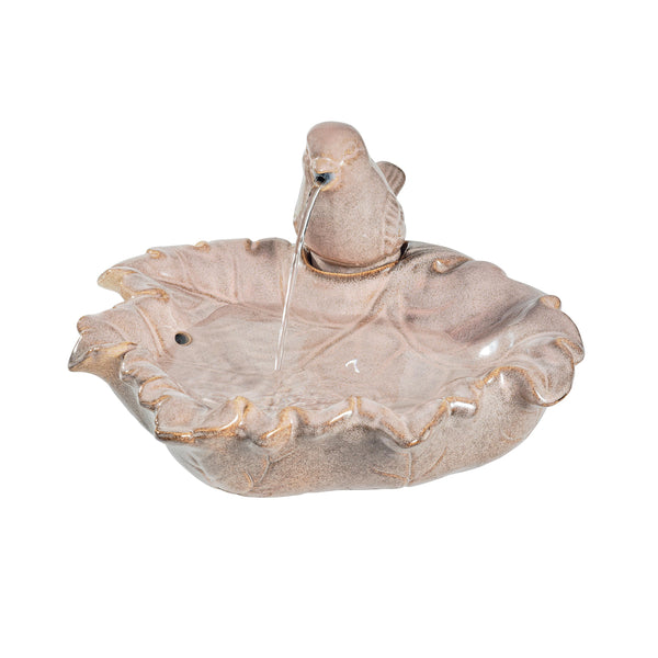 plow & hearth Ceramic Tabletop Bird Fountain