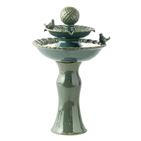 Plow & Hearth Ceramic Tiered Bird Fountain
