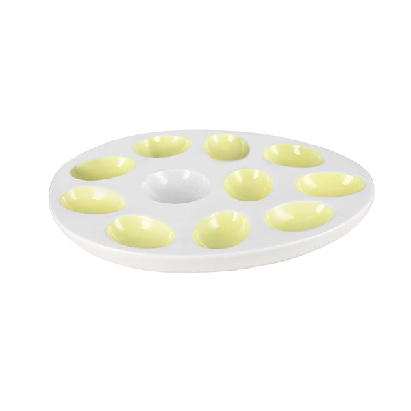 Plow & Hearth Cermic Egg Serving Plate