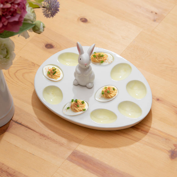 plow & hearth Cermic Egg Serving Plate