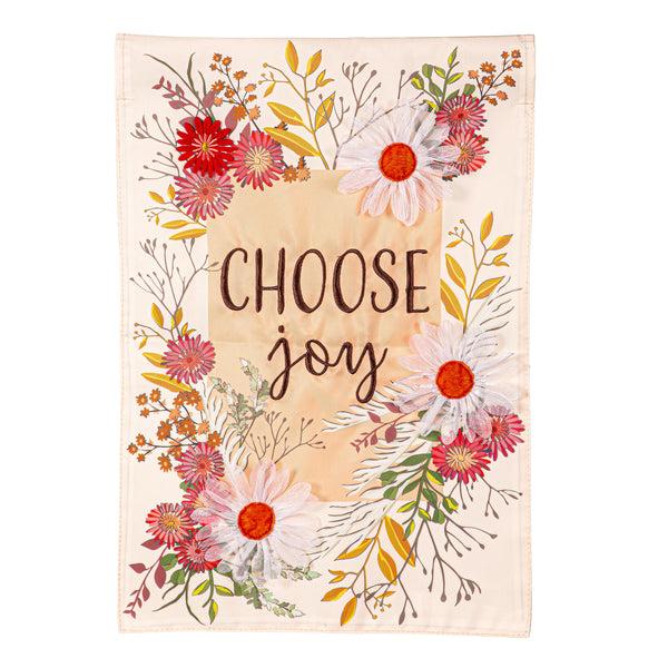 Plow & Hearth Choose Joy Applique Garden Flag