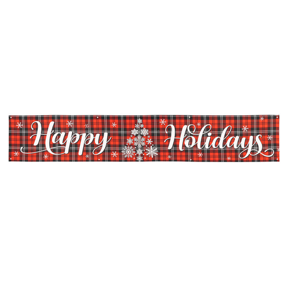 Plow & Hearth Christma Ornament Fence Banner