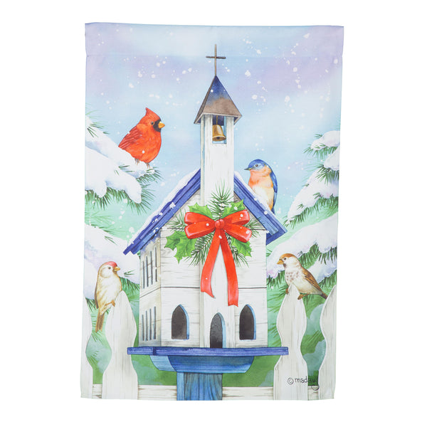 Plow & Hearth Christmas Birdhouse Suede House Flag