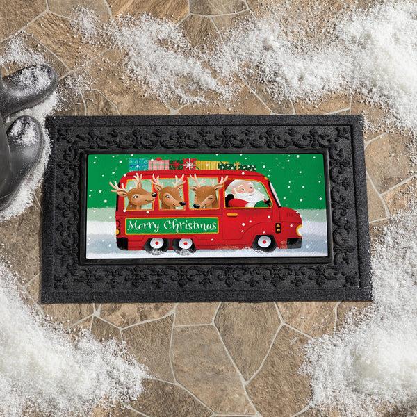 Plow & Hearth Christmas Bus Sassafras Switch Mat