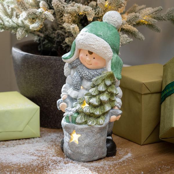 Plow & Hearth Christmas LED Kids Décor Set Of 2