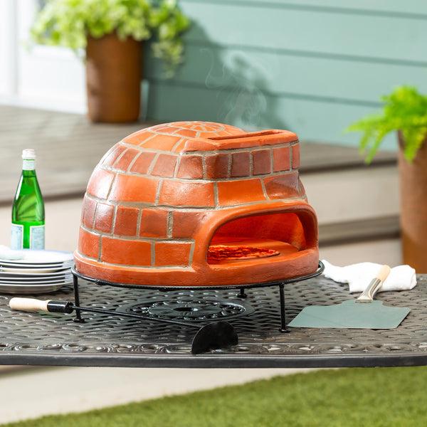 plow & hearth Clay Brick Pizza Oven
