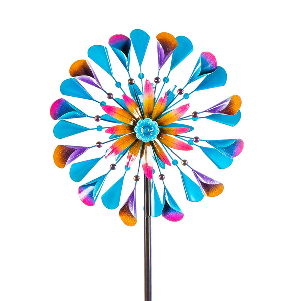 Plow & Hearth Colorful Calla Lily Metal Wind Spinner