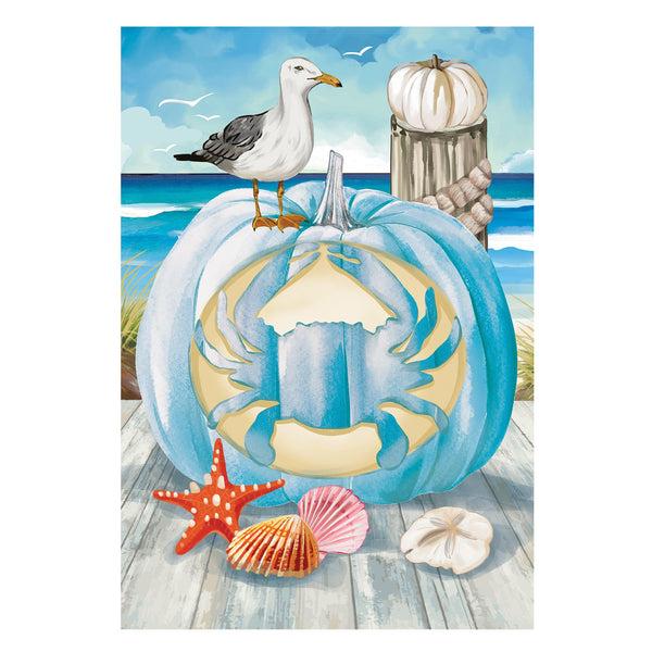 Plow & Hearth Crab O' Lantern Suede House Flag