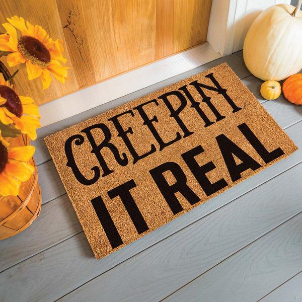 plow & hearth Creepin It Real Coir Doormat 28"x16"
