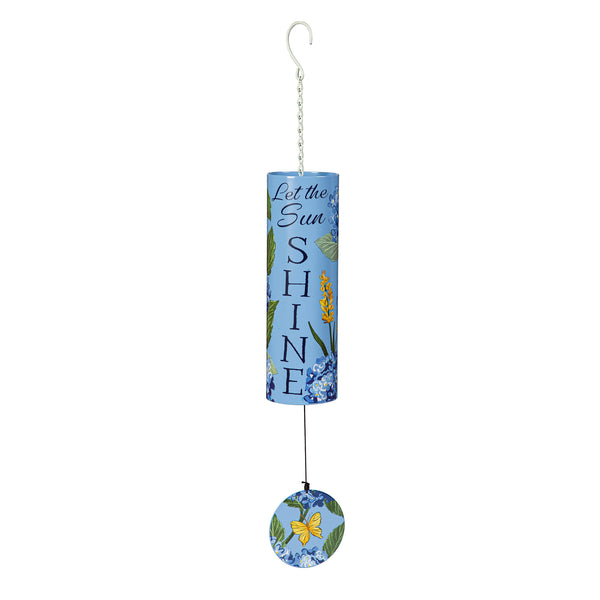 Plow & Hearth Cylinder Chime "Let The Sun Shine" 36"