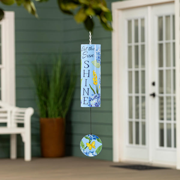 plow & hearth Cylinder Chime "Let the Sun Shine" 36"