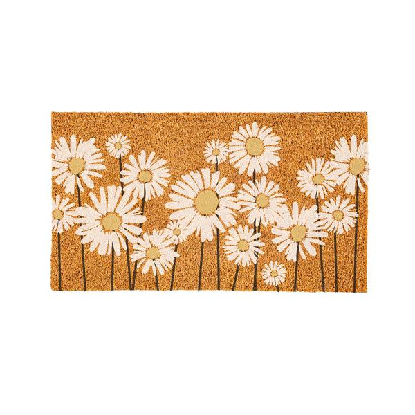 Plow & Hearth Daisy Scape Coir Mat 28"x16"
