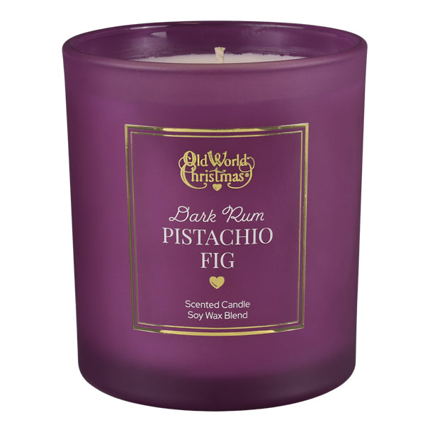 Plow & Hearth Dark Rum Pistachio Fig Candle