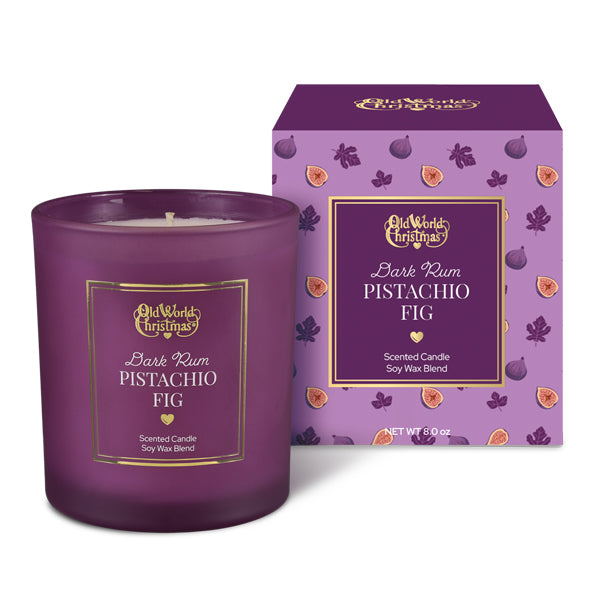 Plow & Hearth Dark Rum Pistachio Fig Candle