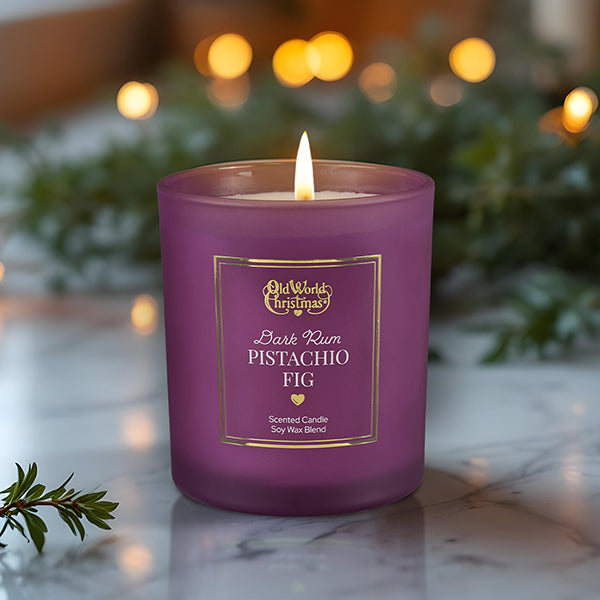 plow & hearth Dark Rum Pistachio Fig Candle