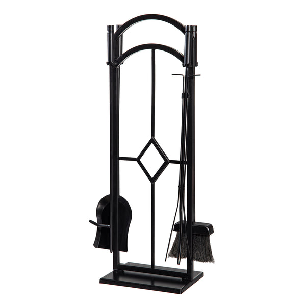 Plow & Hearth Diamond 5 Piece Fireplace Toolset