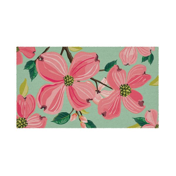 plow & hearth Dogwood Blossoms Coir Mat