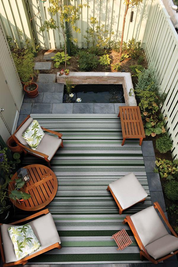 plow & hearth Dolce Striped Indoor/Outdoor Area Rug