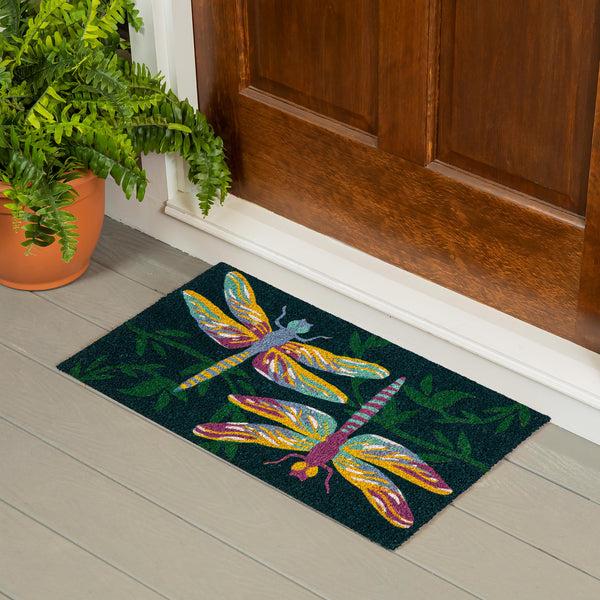 plow & hearth Dragonflies Coir Mat