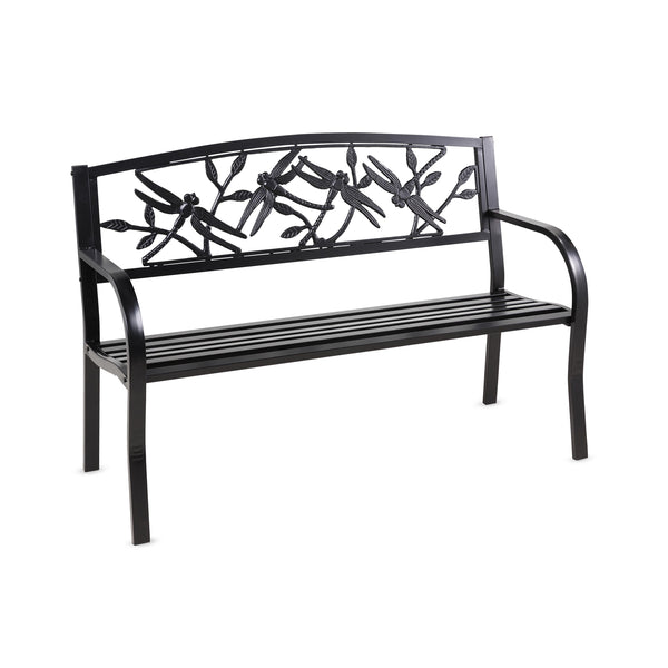Plow & Hearth Dragonfly Metal Garden Bench