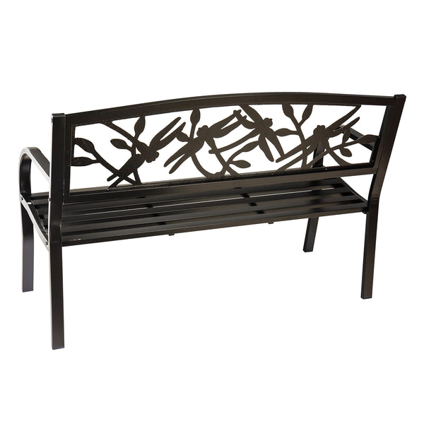 Plow & Hearth Dragonfly Metal Garden Bench