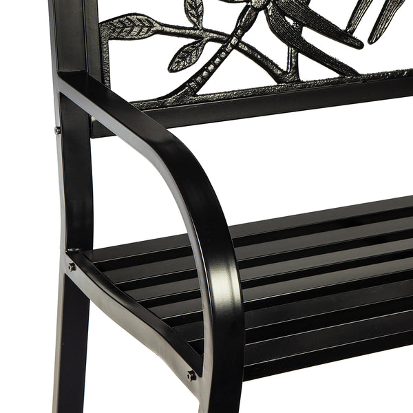 Plow & Hearth Dragonfly Metal Garden Bench