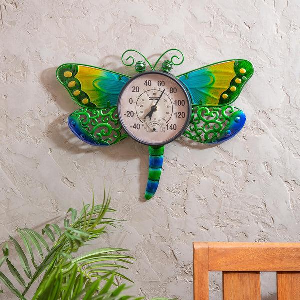 plow & hearth Dragonfly Outdoor Wall Thermometer