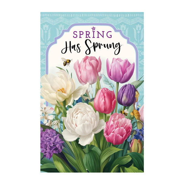 plow & hearth Early Spring Mix Applique Garden Flag