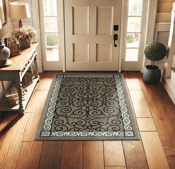 Plow & Hearth Eastly Scroll Polypropylene Rug