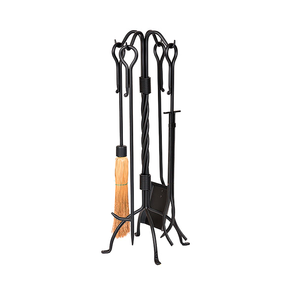 plow & hearth Elegant Twist Hearth Tool Set