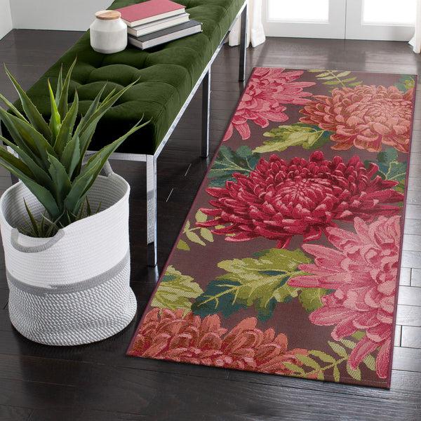 Plow & Hearth Esencia Mums Indoor/Outdoor Rug