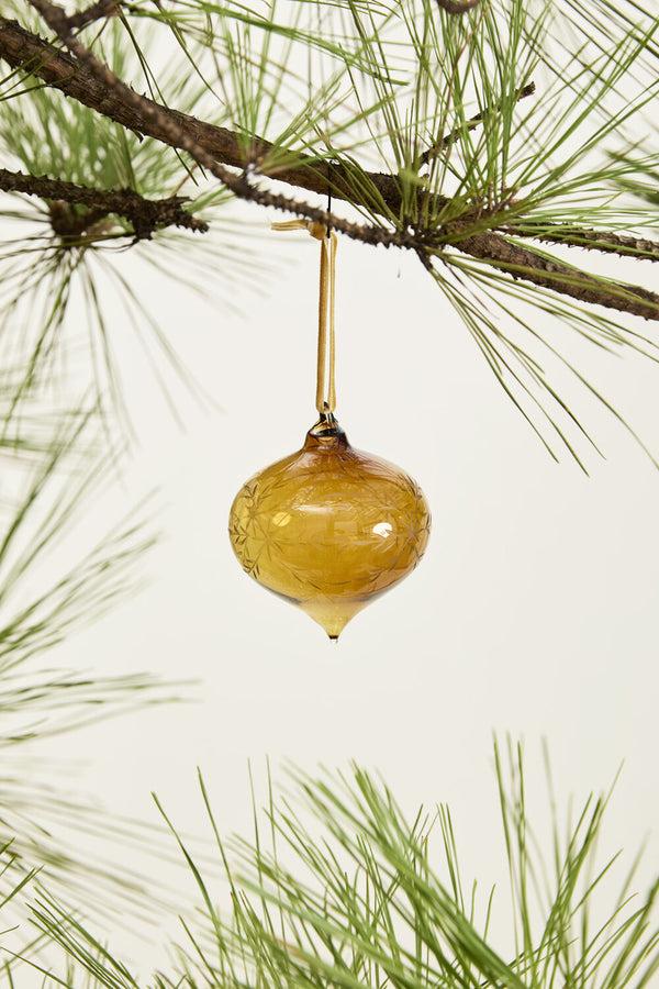 plow & hearth Etched Bauble Ornament