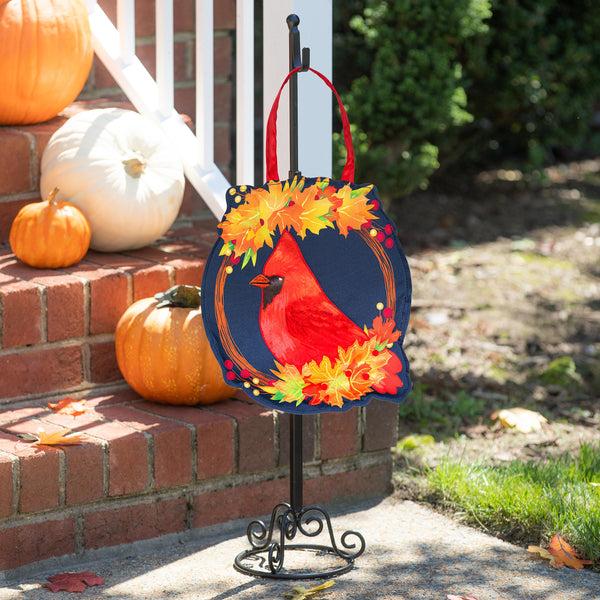 plow & hearth Fall Cardinal Wreath Door Décor