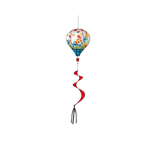 plow & hearth Fall Friends Burlap Balloon Spinner