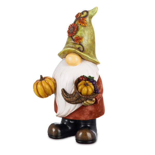 Plow & Hearth Fall Harvest Garden Gnome Statue