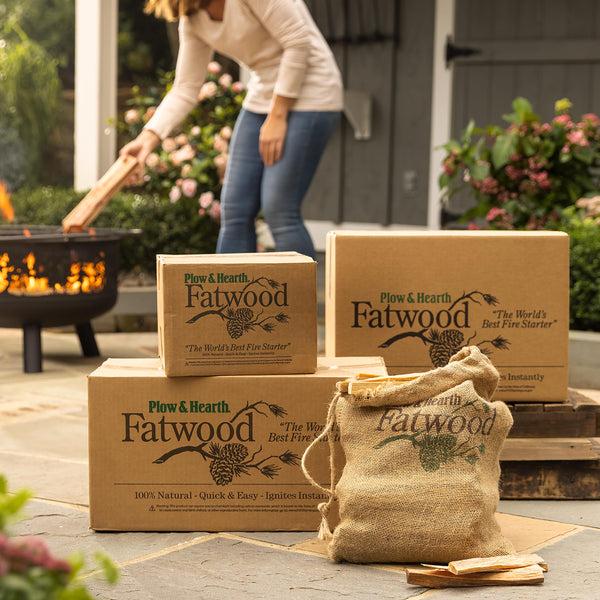 Plow & Hearth Fatwood Fire-Starter 25 Lb. Box