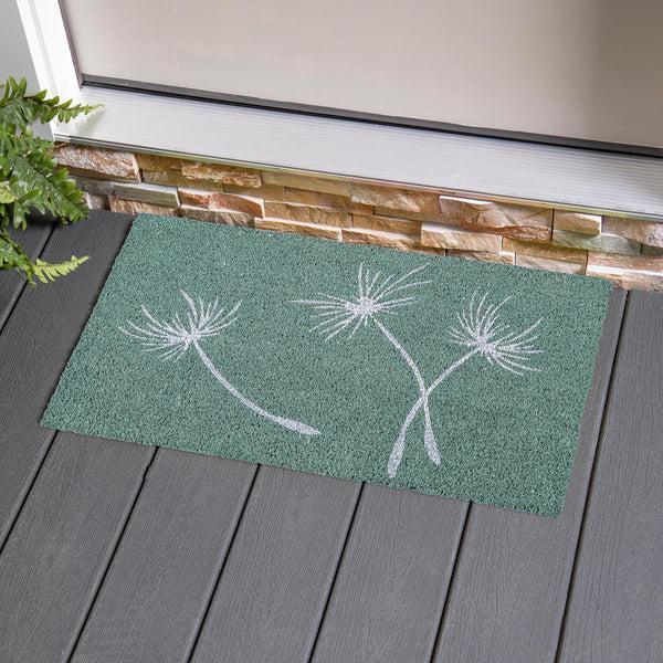 plow & hearth Floating Dandelion Coir Mat
