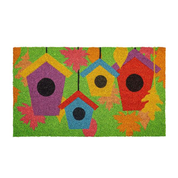 Plow & Hearth Flock Of Bird Houses Coir Mat