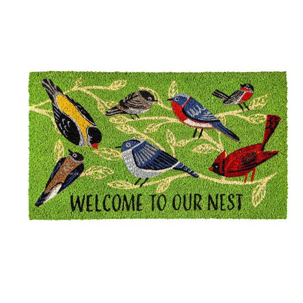 plow & hearth Flock Together Coir Mat