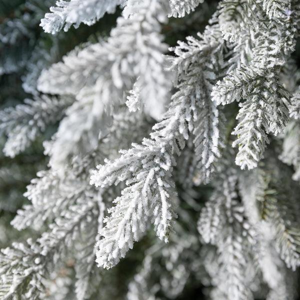 Plow & Hearth Flocked Roanoke Spruce Christmas Tree